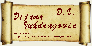 Dijana Vukdragović vizit kartica